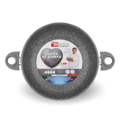 ACCADEMIA MUGNANO - TEGAME ALTO 2 MANICI LINEA CUORE DI PIETRA D.32CM