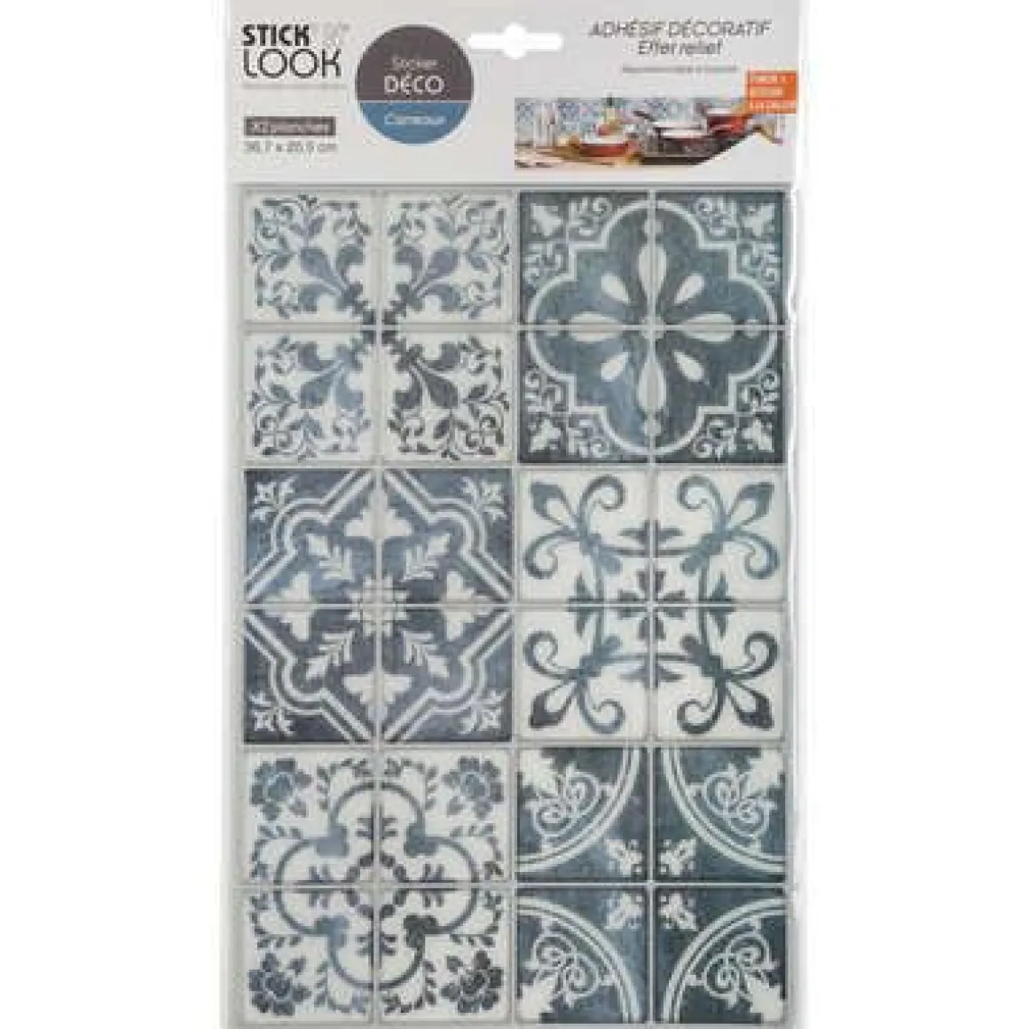 ADDESIVO EFFETTO BLU CIMENTO 20X30CM: vendita online ADDESIVO EFFETTO BLU CIMENTO 20X30CM in offerta