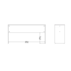 ALLUNGO SCRIVANIA SIGN CM 150X40 H. 75.6 GRIGIO OPACO: vendita online ALLUNGO SCRIVANIA SIGN CM 150X40 H. 75.6 GRIGIO OPACO in offerta