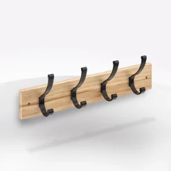 APPENDIABITI 4 GANCI CM 42 IN LEGNO E METALLO: vendita online APPENDIABITI 4 GANCI CM 42 IN LEGNO E METALLO in offerta