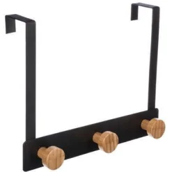 APPENDIABITI CM 25 IN METALLO NERO E BAMBU: vendita online APPENDIABITI CM 25 IN METALLO NERO E BAMBU in offerta