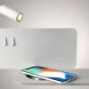 APPLIQUE A LED IPNO DX BIANCA RICARICA USB E WIRELESS - 810lm 4000K 6+3W: vendita online APPLIQUE A LED IPNO DX BIANCA RICARICA USB E WIRELESS - 810lm 4000K 6+3W in offerta