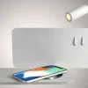 APPLIQUE A LED IPNO SX BIANCA RICARCA USB E WIRELESS - 810lm 4000K 6+3W: vendita online APPLIQUE A LED IPNO SX BIANCA RICARCA USB E WIRELESS - 810lm 4000K 6+3W in offerta