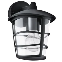 APPLIQUE DA ESTERNO ALORIA NERO 22.5CM - 1X60W E27 IP44: vendita online APPLIQUE DA ESTERNO ALORIA NERO 22.5CM - 1X60W E27 IP44 in offerta