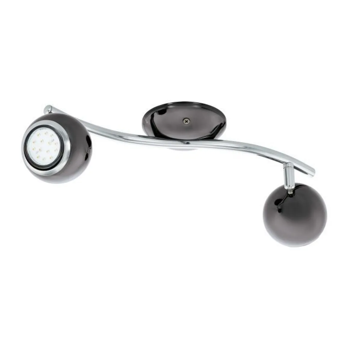 APPLIQUE 2 LUCI BIMEDA NERA 36.5CM - 2X240lm 3000K 3W: vendita online APPLIQUE 2 LUCI BIMEDA NERA 36.5CM - 2X240lm 3000K 3W in offerta