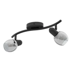 APPLIQUE 2 LUCI POLLICA NERO 36,5CM - 2XE14 MAX 28W: vendita online APPLIQUE 2 LUCI POLLICA NERO 36,5CM - 2XE14 MAX 28W in offerta