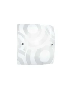 APPLIQUE MIRO' BIANCO GRANIGLIATO 23X23CM - 1XE27 MAX 60W: vendita online APPLIQUE MIRO' BIANCO GRANIGLIATO 23X23CM - 1XE27 MAX 60W in offerta