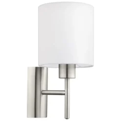 APPLIQUE PASTERI NICHEL E BIANCO SATINATO 19,5X30,5CM - 1XE27 MAX 60W: vendita online APPLIQUE PASTERI NICHEL E BIANCO SATINATO 19,5X30,5CM - 1XE27 MAX 60W in offerta