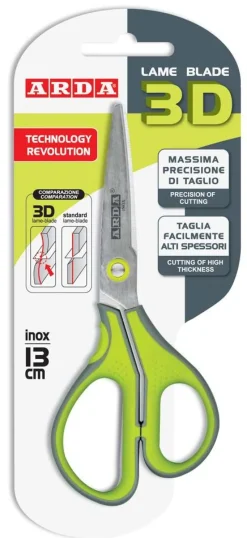ARDA - REVOLUTION 3D FORBICI IN ACCIAIO INOX BICOLORE 13CM : vendita online ARDA - REVOLUTION 3D FORBICI IN ACCIAIO INOX BICOLORE 13CM in offerta