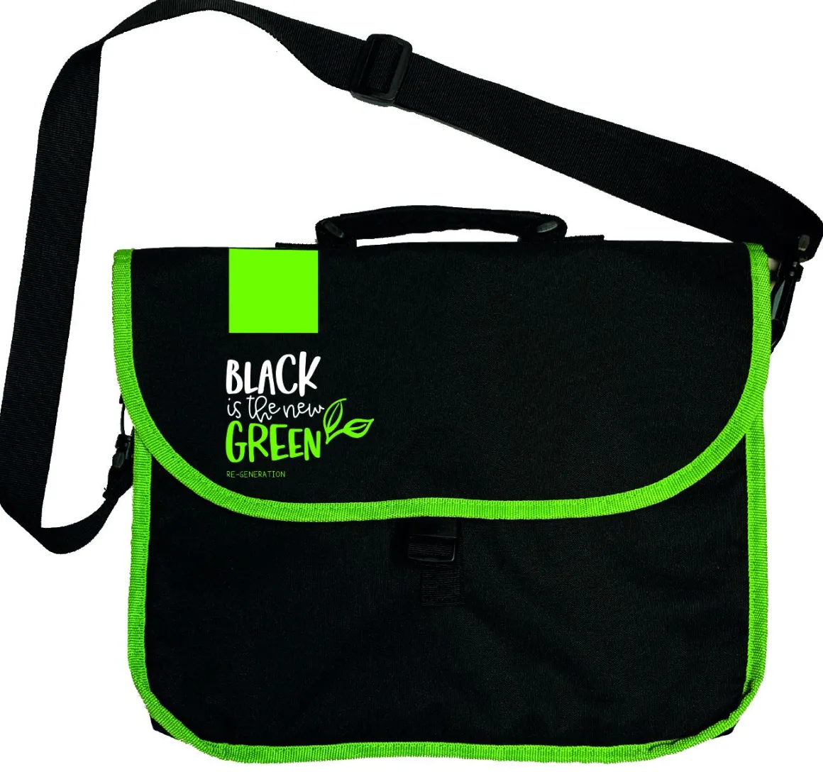 ARDA - VALIGETTA MESSENGER BLACK IS NEW GREEN 37X30CM NERO/VERDE: vendita online ARDA - VALIGETTA MESSENGER BLACK IS NEW GREEN 37X30CM NERO/VERDE in offerta