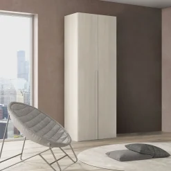 Armadio 2 ante in legno color olmo: modello Loft