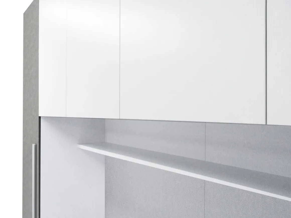 Armadio a Ponte Economico: Modello Mila Colore Bianco e Cemento