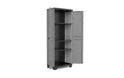 ARMADIO A RIPIANI MOD. STILO IN RESINA CM 68X39 H.173 GRIGIO SCURO E NERO: vendita online ARMADIO A RIPIANI MOD. STILO IN RESINA CM 68X39 H.173 GRIGIO SCURO E NERO in offerta