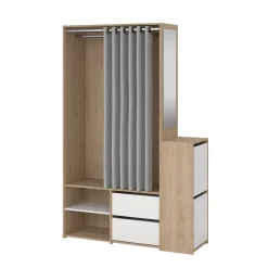 ARMADIO ATTREZZATO CON SCARPIERA CM 128X40.5 H. 197.5 JACKSON HICKORY: vendita online ARMADIO ATTREZZATO CON SCARPIERA CM 128X40.5 H. 197.5 JACKSON HICKORY in offerta