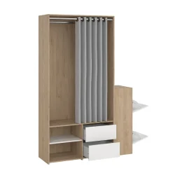 ARMADIO ATTREZZATO CON SCARPIERA CM 128X40.5 H. 197.5 JACKSON HICKORY: vendita online ARMADIO ATTREZZATO CON SCARPIERA CM 128X40.5 H. 197.5 JACKSON HICKORY in offerta