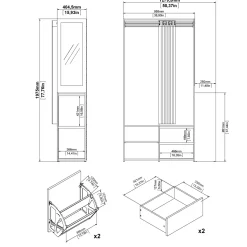 ARMADIO ATTREZZATO CON SCARPIERA CM 128X40.5 H. 197.5 JACKSON HICKORY: vendita online ARMADIO ATTREZZATO CON SCARPIERA CM 128X40.5 H. 197.5 JACKSON HICKORY in offerta