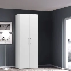 Armadio bianco due ante battenti: modello Basic