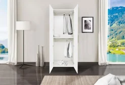 Armadio bianco due ante battenti: modello Basic