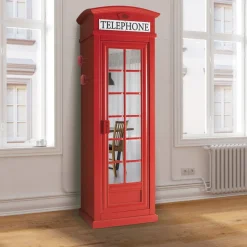 ARMADIO CABINA TELEFONICA CM68X55 H. 215 LEGNO ROSSA: vendita online ARMADIO CABINA TELEFONICA CM68X55 H. 215 LEGNO ROSSA in offerta