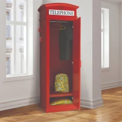 ARMADIO CABINA TELEFONICA CM68X55 H. 215 LEGNO ROSSA: vendita online ARMADIO CABINA TELEFONICA CM68X55 H. 215 LEGNO ROSSA in offerta
