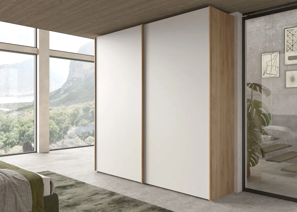 ARMADIO CM 241X65 H. 247 NOCE E CANAPA