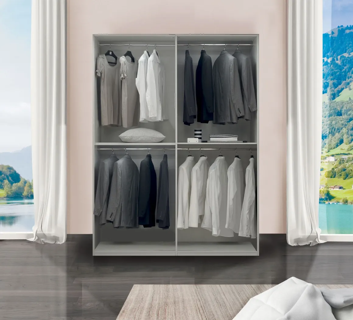 ARMADIO CM 241X65 H. 247 NOCE E CANAPA