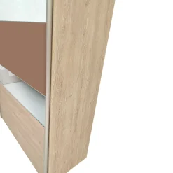 ARMADIO CUBE 277X62/66 H. 246 ROVERE NODATO E CALCE/LACCATO RAME PERLATO OPACO/FUME