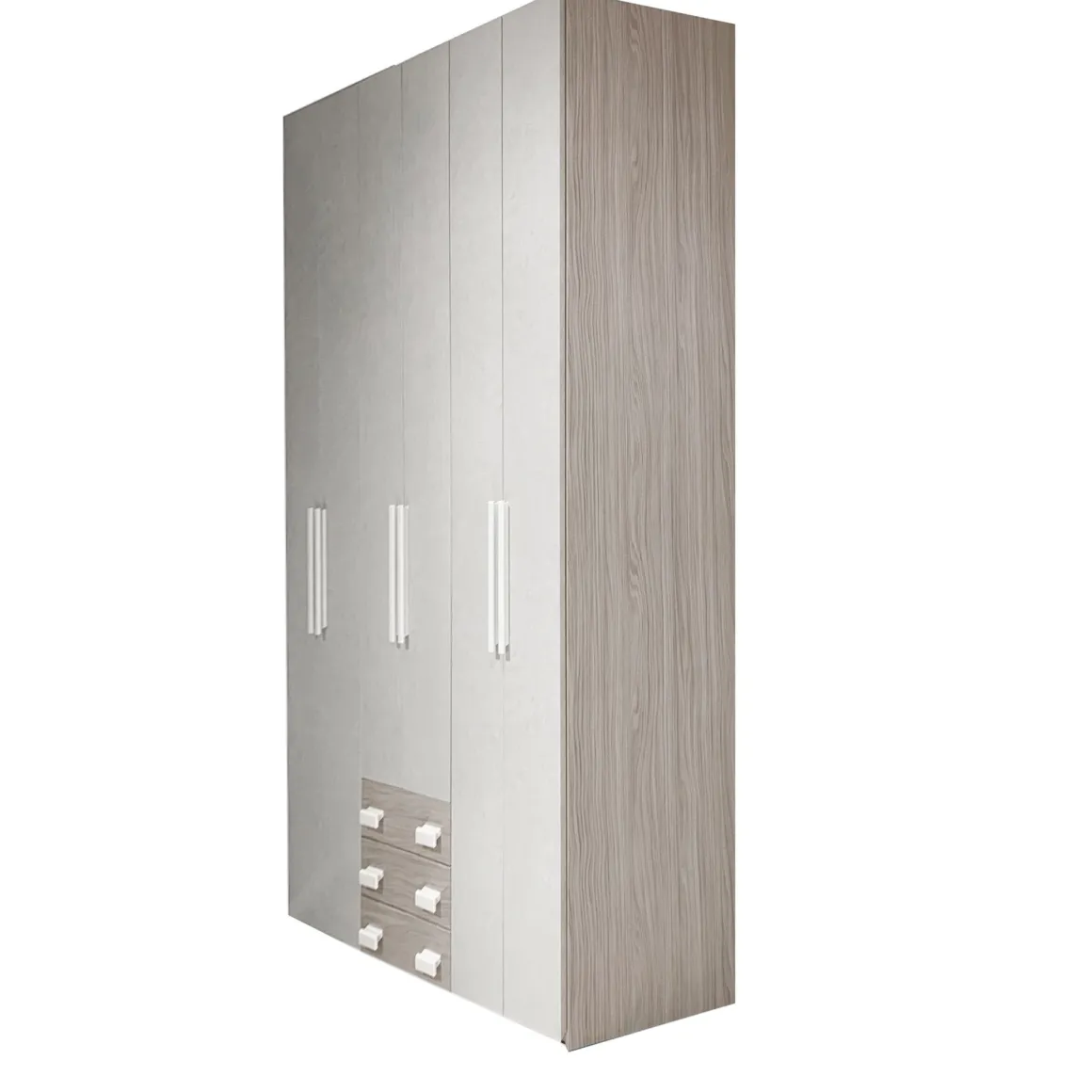 ARMADIO FLY CM 271.4X58 H.246.4 CENERE WOOD E CALCE