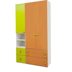 ARMADIO JOB CM 150X58 H.259.2 BIANCO/PERA/ALBICOCCA