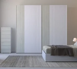 ARMADIO LINK CM 277X62/66 H. 262 FRASSINO NUVOLA E CENERE WOOD