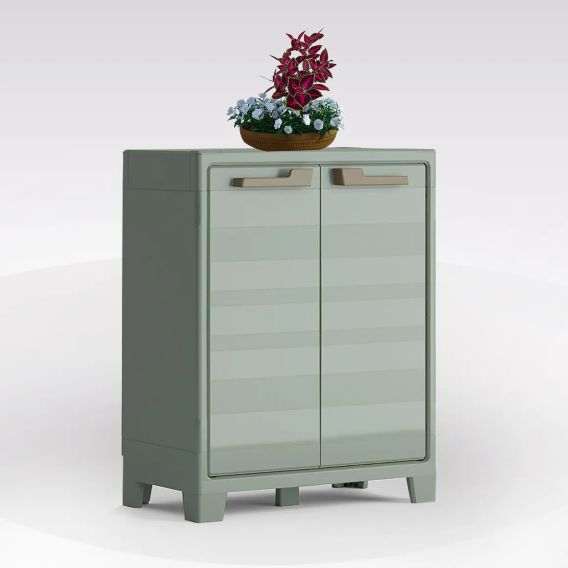 ARMADIO MOD. PLANET OUTDOOR IN RESINA CM 80X44 H. 100 GRIGIO/VERDE: vendita online ARMADIO MOD. PLANET OUTDOOR IN RESINA CM 80X44 H. 100 GRIGIO/VERDE in offerta