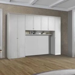ARMADIO PONTE GINEVRA 350X60 H. 252 BIANCO FRASSINATO