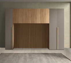 ARMADIO PONTE LOFT 357,5X58 H. 247 NOCE E FANGO