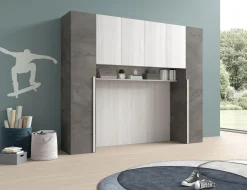 ARMADIO PONTE LOFT 292,6X58 H. 247 OSSIDO E ROVERE NORDICO