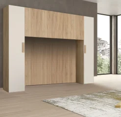ARMADIO PONTE OLIMPO 313X58 H 247 NOCE E CANAPA
