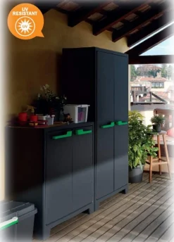 ARMADIO PORTARIFIUTI MOD. MOBY COMPACT IN RESINA CM 90X55 H. 100 ANTRACITE: vendita online ARMADIO PORTARIFIUTI MOD. MOBY COMPACT IN RESINA CM 90X55 H. 100 ANTRACITE in offerta