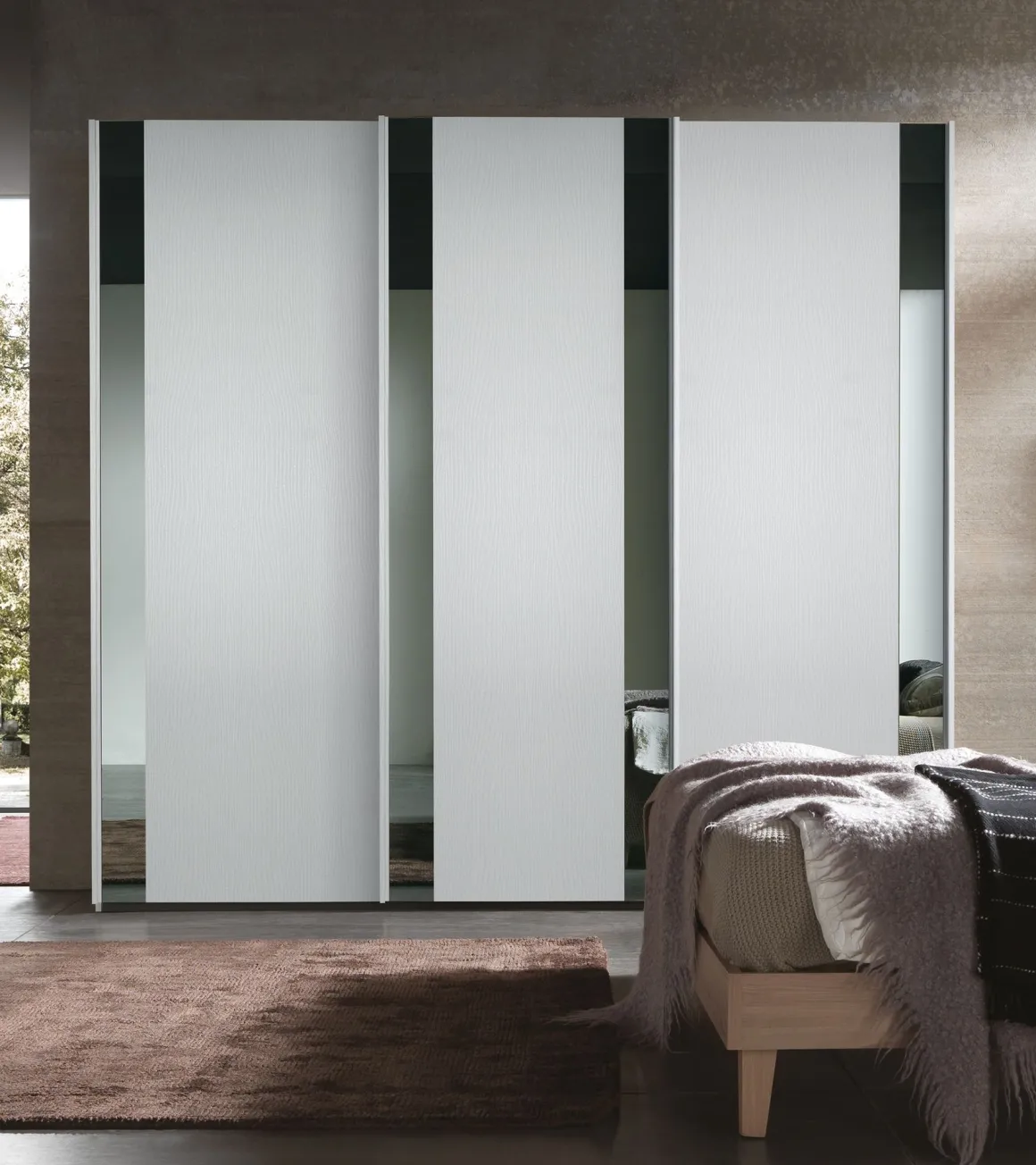 ARMADIO RIGO CM 270X65 H. 247 BIANCO FRASSINATO