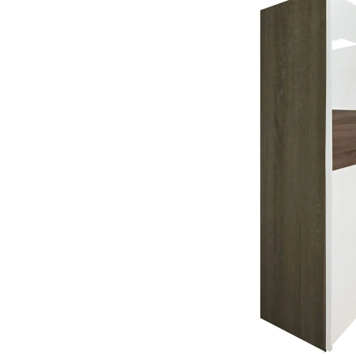 ARMADIO UNICO CM 240X63 H. 220 ROVERE TARTUFO E BIANCO LUCIDO