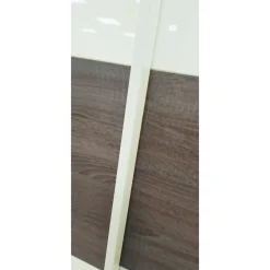 ARMADIO UNICO CM 240X63 H. 220 ROVERE TARTUFO E BIANCO LUCIDO
