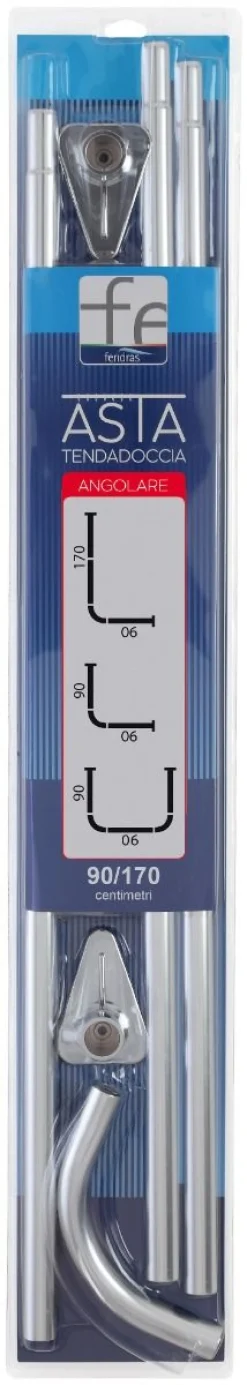 Asta da tenda per doccia angolare 90X170 cm