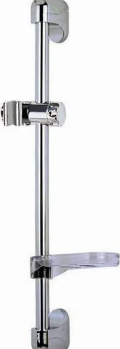 ASTA PER SALISCENDI CROMATA CON PORTA SAPONE D. 24CM