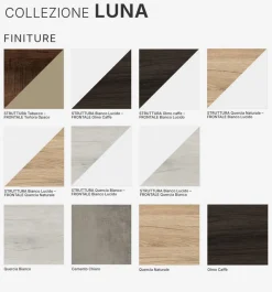 BAGNO COMPLETO LUNA LACCATA BIANCA LUCIDA ED OLMO CAFFE'
