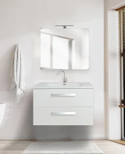 BAGNO COMPLETO MOD. ANGELA CM 81 BIANCO NORDICO