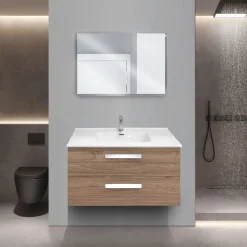 BAGNO COMPLETO MOD. ANGELA CM 102 NOCE