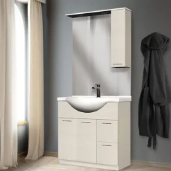 BAGNO COMPLETO MOD. CINZIA CM 80 OLMO BIANCO