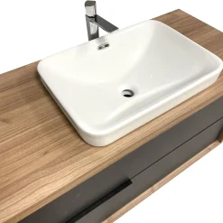 BAGNO COMPLETO MOD. ISIDE CM 101 NOCE E GRAFITE OPACO
