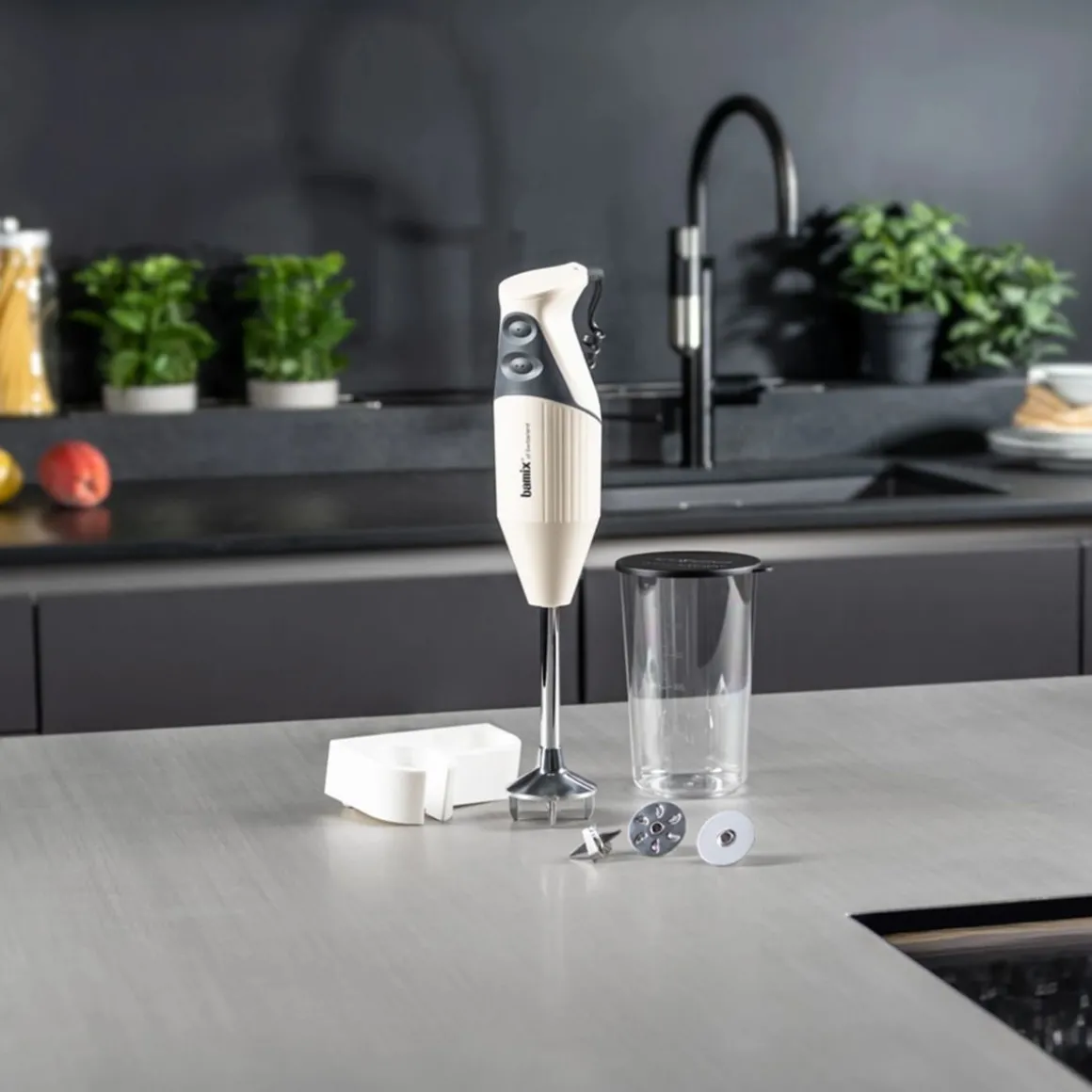 BAMIX - FRULLATORE AD IMMERSIONE MONO SWISS CROSS CREMA 160W