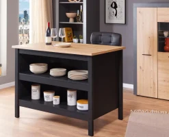 BANCONE HELINA CM 124X75 BLACK E ROVERE ARTISAN