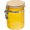 BARATTOLO ERMETICO GIALLO CON TAPPO IN BAMBÙ DA 0,75LT