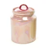 BARATTOLO IN CERAMICA SMALTATO LUCIDO 980ML D 11,5CM H 16CM ASS.